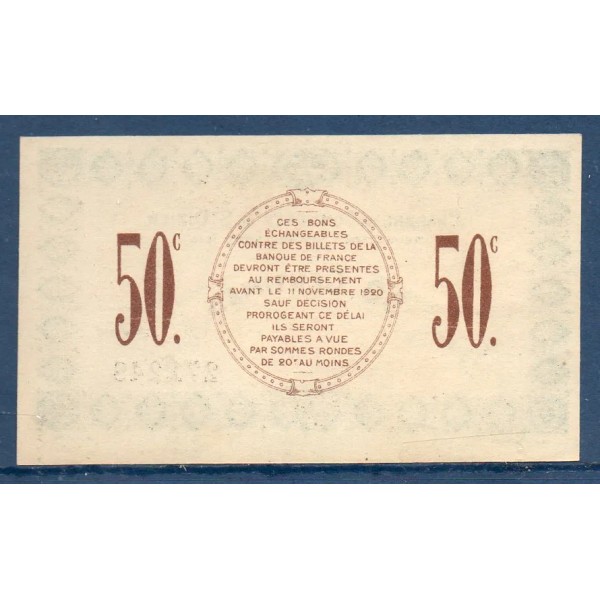 Saint Dizier 50 centimes, Neuf, 11.11.1915 Pirot 113.1 Billet de la chambre de commerce