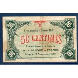 Saint Dizier 50 centimes, TB, 7.6.1921 Pirot 113.21 Billet de la chambre de commerce