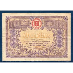 Saint Dié 50 centimes, TB, 22.10.1918 Pirot 112.12 Billet de la chambre de commerce