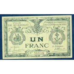 Saint Brieuc 1 franc, Neuf, ND Pirot 111.12 Billet de la chambre de commerce