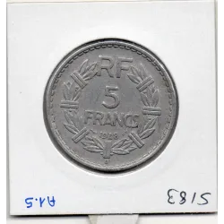 5 francs Lavrillier 1948 B Beaumont TTB, France pièce de monnaie