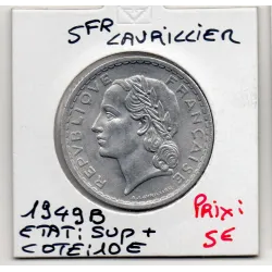 5 francs Lavrillier 1949 B Beaumont Sup+, France pièce de monnaie