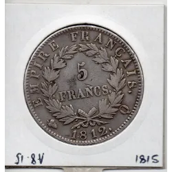5 francs Napoléon 1er 1812 Q Perpignan TTB, France pièce de monnaie