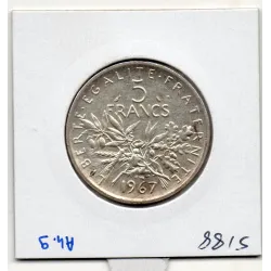 5 francs Semeuse Argent 1967 Sup, France pièce de monnaie