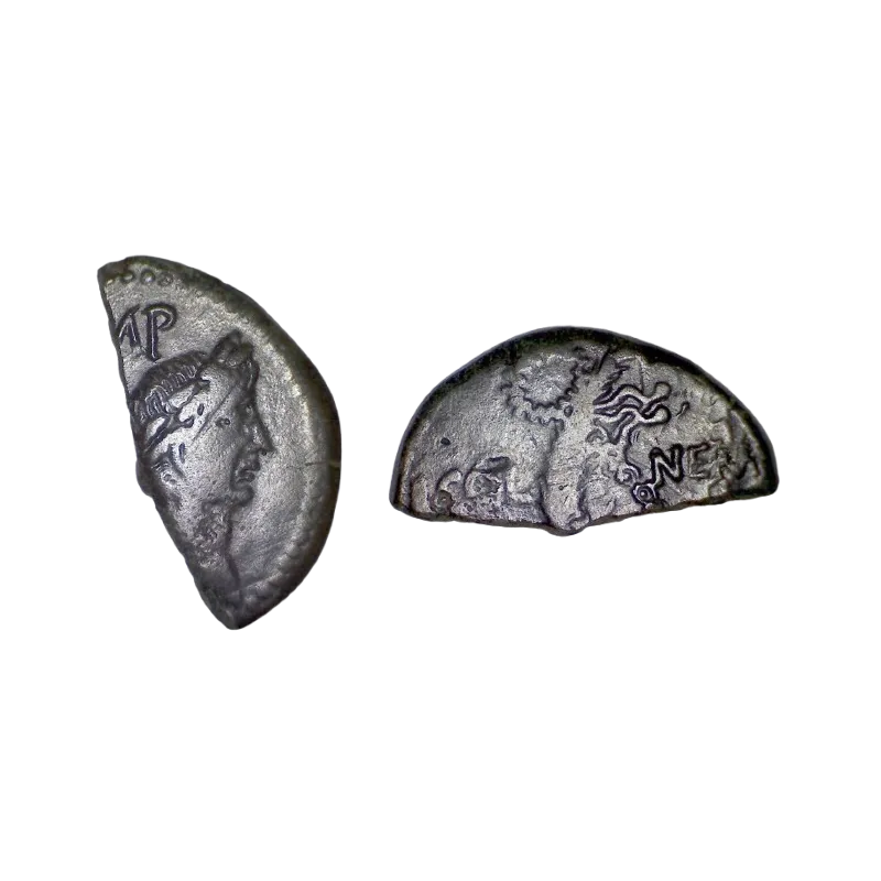 Demi dupondius ou as de nimes (-2 à +14), type III atelier Nimes Demi dupondius ou as de nimes (-2 à +14), type III atelier Nimes