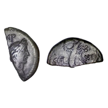 Demi dupondius ou as de nimes (-2 à +14), type III atelier Nimes