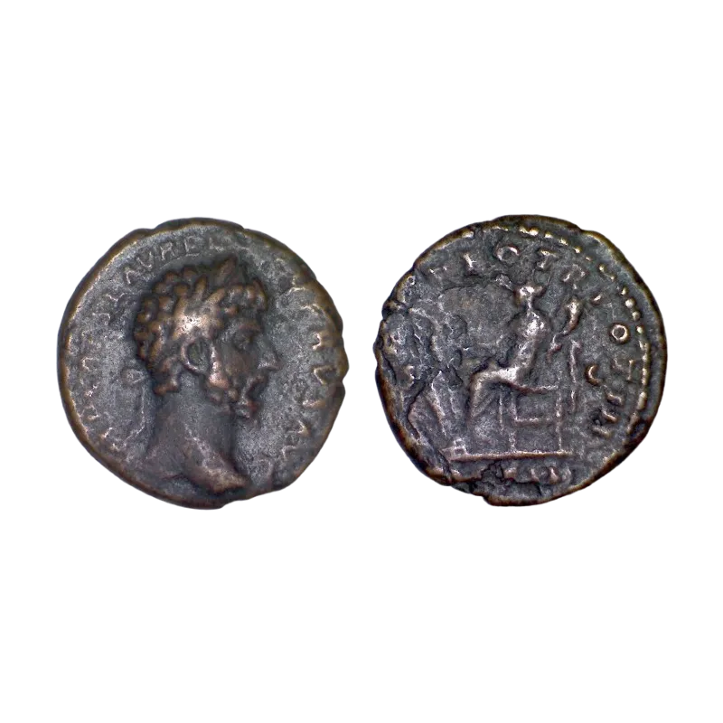 As de Lucius Verus (163) RIC 1352 FORT RED atelier Rome As de Lucius Verus (163) RIC 1352 FORT RED atelier Rome
