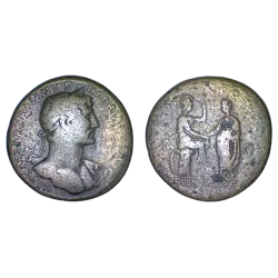 Sesterce Hadrien (118) RIC 585 ADVENTVS atelier Rome