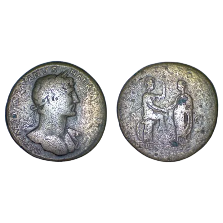 Sesterce Hadrien (118) RIC 585 ADVENTVS atelier Rome