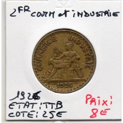 Bon pour 2 francs Commerce Industrie 1926 TTB, France pièce de monnaie
