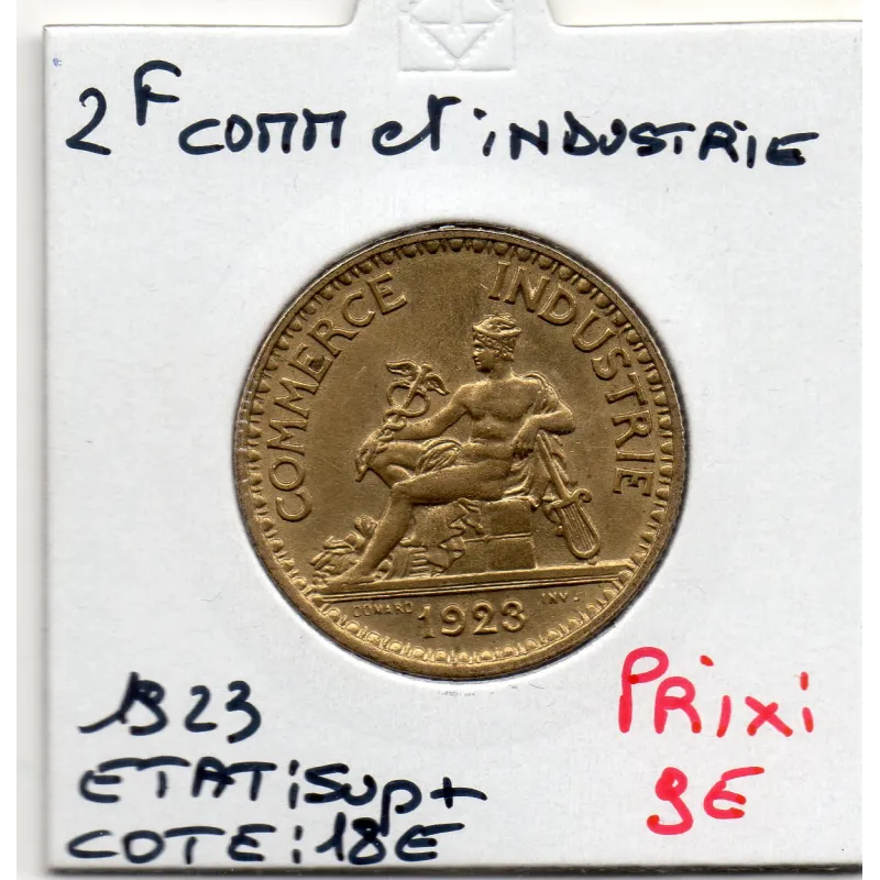 Bon pour 2 francs Commerce Industrie 1923 Sup+, France pièce de monnaie Bon pour 2 francs Commerce Industrie 1923 Sup+, France pièce de monnaie