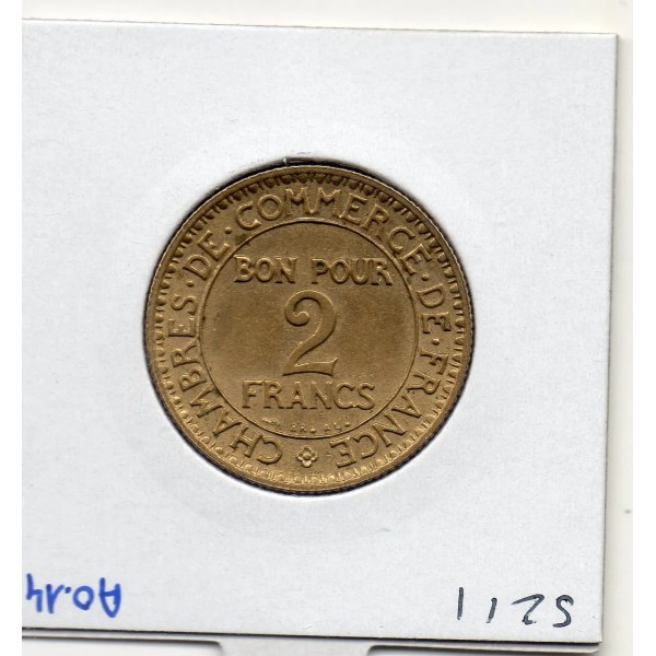 Bon pour 2 francs Commerce Industrie 1923 Sup+, France pièce de monnaie