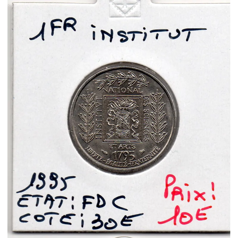 1 franc Institut Nickel 1995 FDC, France pièce de monnaie 1 franc Institut Nickel 1995 FDC, France pièce de monnaie