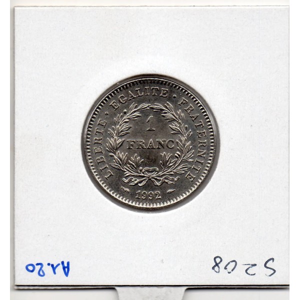 1 franc Marianne 1992 Spl, France pièce de monnaie