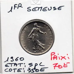 1 franc Semeuse Nickel 1960 Spl, France pièce de monnaie
