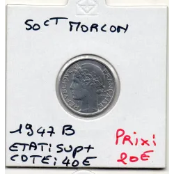 50 centimes Morlon 1947 B Beaumont Sup+, France pièce de monnaie