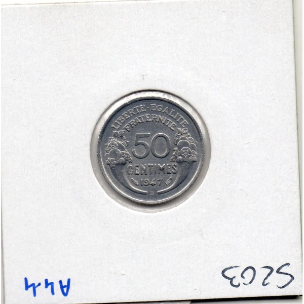 50 centimes Morlon 1947 B Beaumont Sup+, France pièce de monnaie