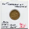 Bon pour 50 centimes Commerce Industrie 1924 Sup, France pièce de monnaie