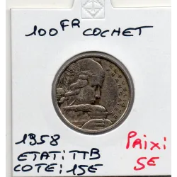 100 francs Cochet 1958 TTB, France pièce de monnaie