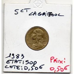 5 centimes Lagriffoul 1983 Sup, France pièce de monnaie