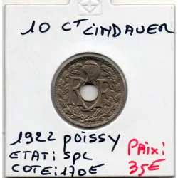 10 centimes Lindauer 1922 Poissy Spl, France pièce de monnaie