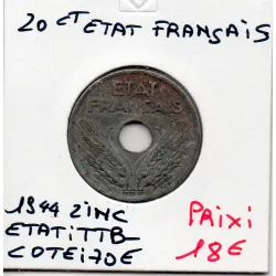 20 centimes état Français 1944 TTB-, France pièce de monnaie