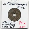 20 centimes état Français 1944 TTB, France pièce de monnaie