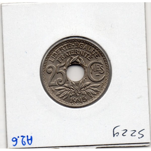 25 centimes Lindauer 1915 Sup, France pièce de monnaie