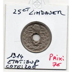 25 centimes Lindauer 1914 Sup, France pièce de monnaie
