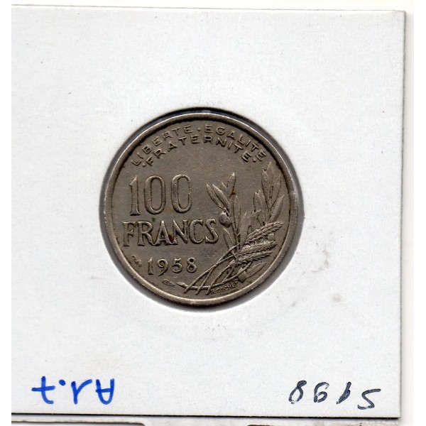100 francs Cochet 1958 TTB+, France pièce de monnaie