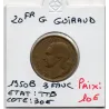 20 francs Coq G. Guiraud 3 faucilles 1950 B Beaumont Sup+, France pièce de monnaie