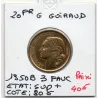 20 francs Coq G. Guiraud 3 faucilles 1950 B Beaumont Sup+, France pièce de monnaie