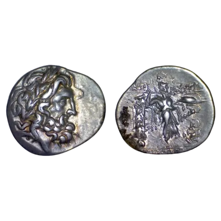 Théssalie, ligue Thessalienne Double Victoriat Argent (-196 à -146) Magistrat Trasilos