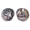 Eubée, Histiée tetrobole argent (-196 -168) Nymphe et galere