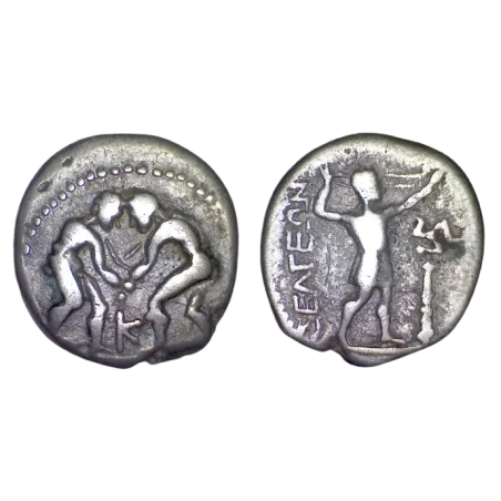 Pisidie, Selge Stater d'argent TB (-300 -190) Lutteurs et lanceur