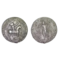 Bactriane, Indo Scythe Azes ou Azes II tetradrachme (-48 à +20) Zeus