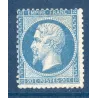 Timbre France Yvert No 22 Empire 20c bleu Neuf * sur charnière