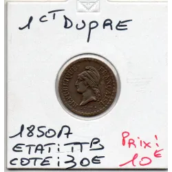 1 centime Dupré 1850 A paris TTB, France pièce de monnaie