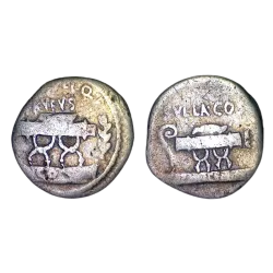 Denier Famille Pompeia, Quintus Pompeius Rufus et Svlla (-54), sear 400