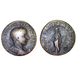 Sesterce de Gordien III (241-243) Ric 300a LAETITIA AVGN atelier Rome