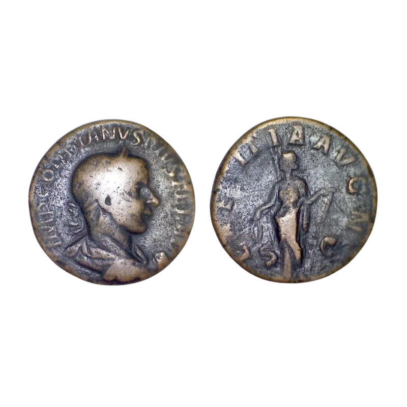 Sesterce de Gordien III (241-243) Ric 300a LAETITIA AVGN atelier Rome Sesterce de Gordien III (241-243) Ric 300a LAETITIA AVGN atelier Rome