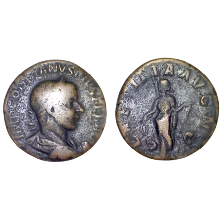 Sesterce de Gordien III (241-243) Ric 300a LAETITIA AVGN atelier Rome