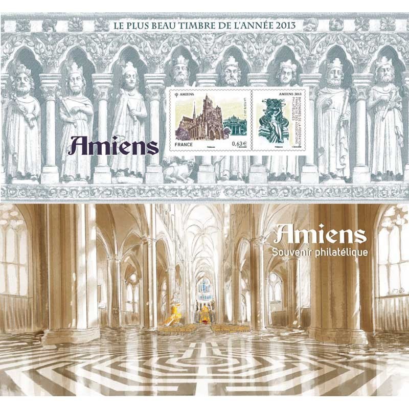 Bloc Souvenir Yvert 99 Amiens, plus beau timbre de l'année