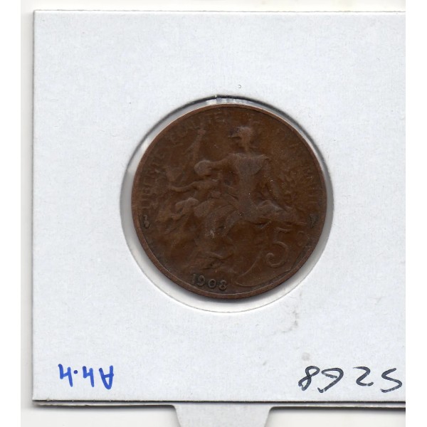 5 centimes Dupuis 1908 TTB-, France pièce de monnaie