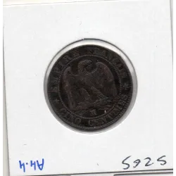 5 centimes Napoléon III tête nue 1855 MA chien Marseille TTB-, France pièce de monnaie