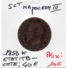 5 centimes Napoléon III tête nue 1853 K Bordeaux TB-, France pièce de monnaie