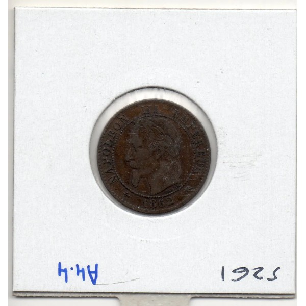 2 centimes Napoléon III tête laurée 1862 K Bordeaux TTB+, France pièce de monnaie