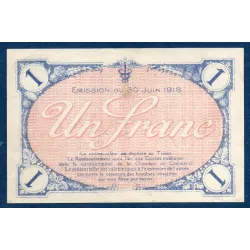 Villefranche s/ Saône 1 franc, TTB, 30.6.1918 Pirot 129.9 Billet de la chambre de commerce