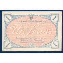 Villefranche s/ Saône 1 franc, Spl, 2.12.1915 Pirot 129.4 Billet de la chambre de commerce