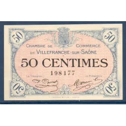 Villefranche s/ Saône 50 centimes, Spl, 2.12.1915 Pirot 129.1 Billet de la chambre de commerce